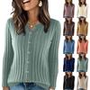 Women's Knitted Solid Color Long Sleeve Half High Collar Hoodie Bottom Shirt Top