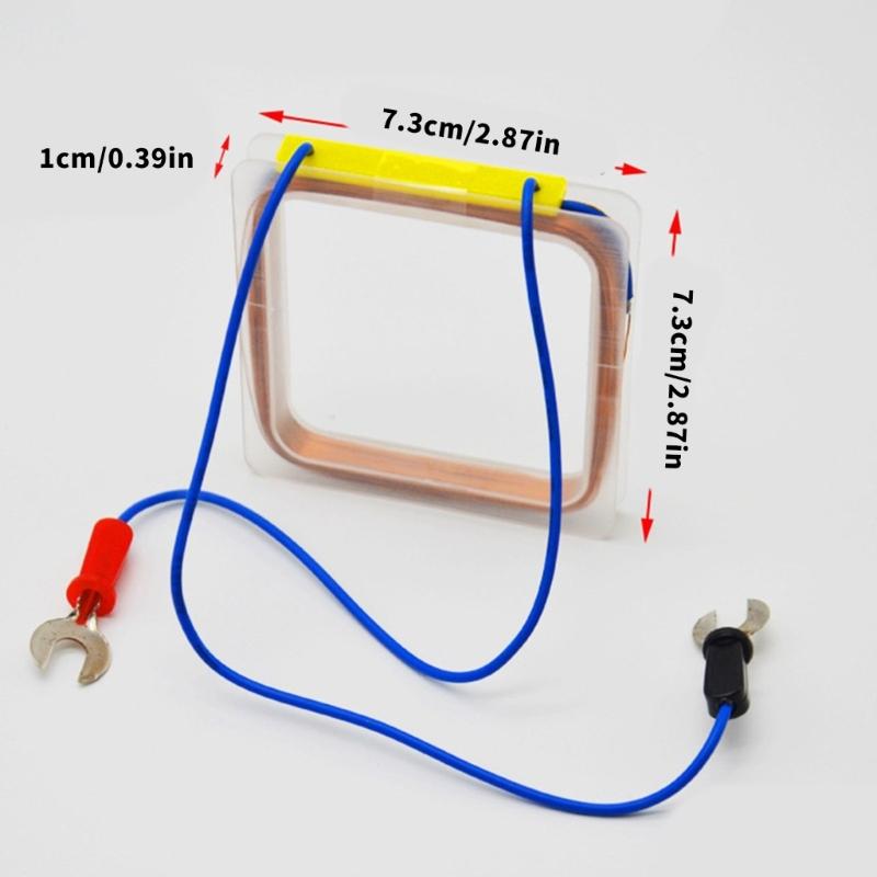 Electromagnetic Copper Coil Square Shape Wire Coil Electromagnetism Demonstration Supplies Physics Teaching Aid For Lab