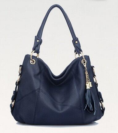 Women's Bag New European and American Fashion Popular Women's Style, Trendy Single Shoulder Fringed Splicing Soft Leather Portable Messenger Bag