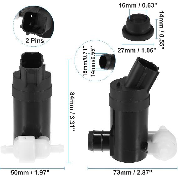 ACROPIX Windshield Washer Motor Pump Fit For Kia Sedona Sorento No.98510-A9000/98510A9000 - Pack Of 1 Black