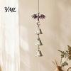 Exquisite Alloy Craft Retro Dragon Hanging Bells, Metal Flying Wind Chime, Rustic Decorative Wall Ornament Fantasy Outdoor Garden for Patio Porch Yard