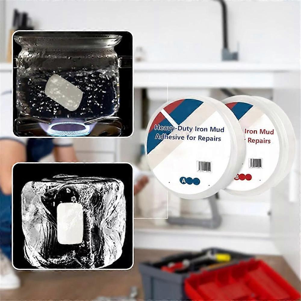Heavy-Duty Iron Mud Adhesive for Repairs,Plastic Steel Repair Mud Iron Adhesive