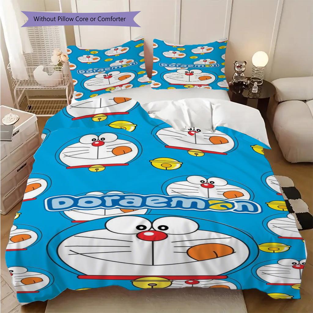 Doraemon Adventure Begins Threepiece Set 1 Duvet Cover 2 Pillowcase Without Core Bedding Set Soft And Comfortable Duvet Cover And Pillowcase