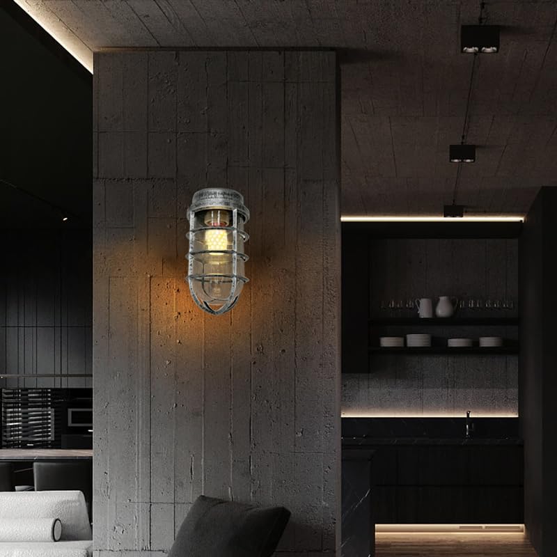 KY LEE Bracket Light, Nautical Lighting, Wall Lighting, Antique Marine Lamp, Bracket Light, Marine, Industrial, Vintage, Entrance Light, Outdoor