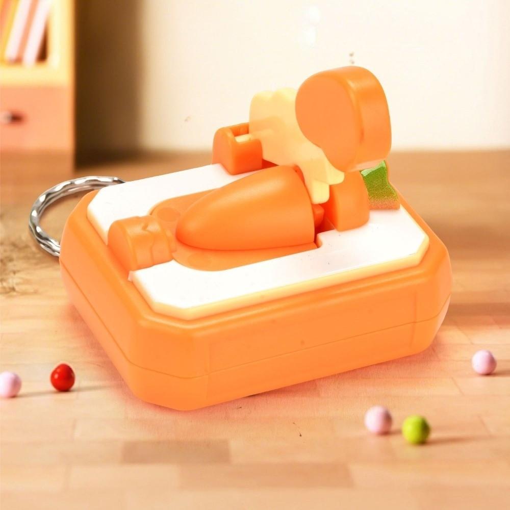 Cute Mini Cutting Carrot Keychain Plastic Material Simulated Vegetable Pendant Gift Style A