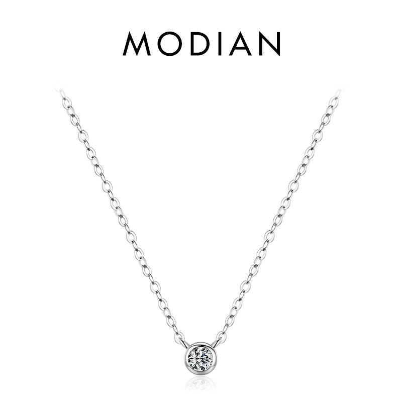 

925 Sterling Silver Simple 4mm Zircon Link Chain Pendant Necklace Fine Jewelry Fashion Choker Necklace For Women