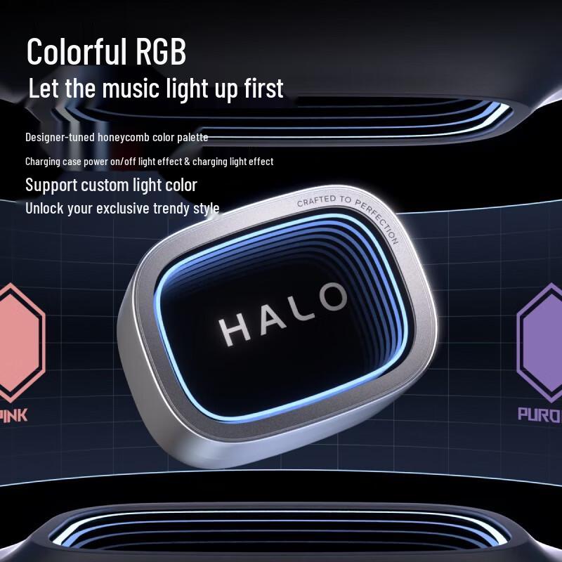 Edifier Halo Buds Semi-in-ear Bluetooth Earbuds with Cyber Abyss Lighting