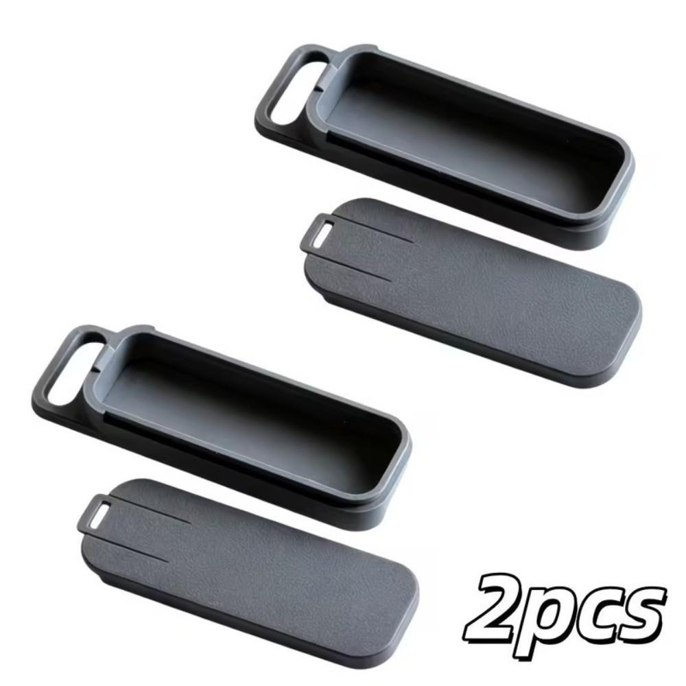 2pcs Portable Storage Case Mini Storage Box Plastic Sliding Lid Small Item Container Handle Multicolor Small Storage Box