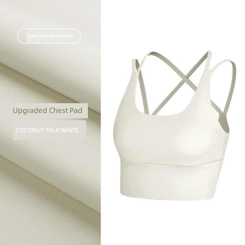 Export Soft Glutinous Yoga Straps Fitness Beauty Back Yoga Vest Sports Intimates Bubble Wrap Running Cover Supernumerary Breast Tops Women