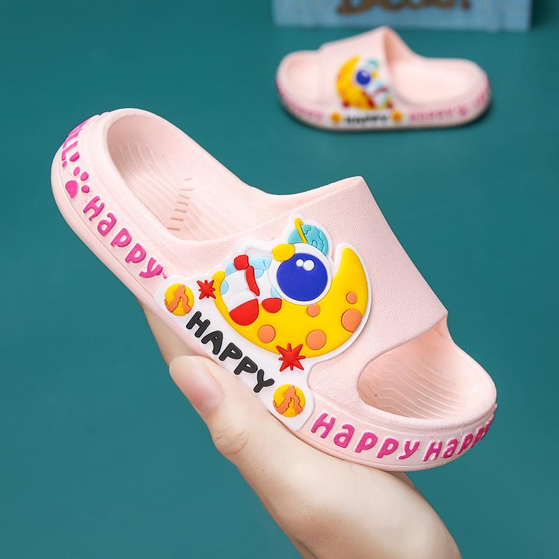 

Детские тапочки, летние детские тапочки с героями мультфильмов, милые противоскользящие детские туфли с мягкой подошвой, классные тапочки для детской комнаты для мальчиков и девочек 22 розовый