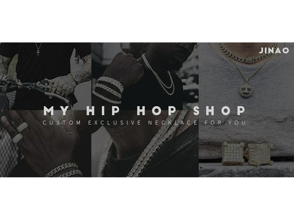 Jin'ao European & American Hip Hop Letter Pendant Spiked Double-Layer Diamond Men's Necklace