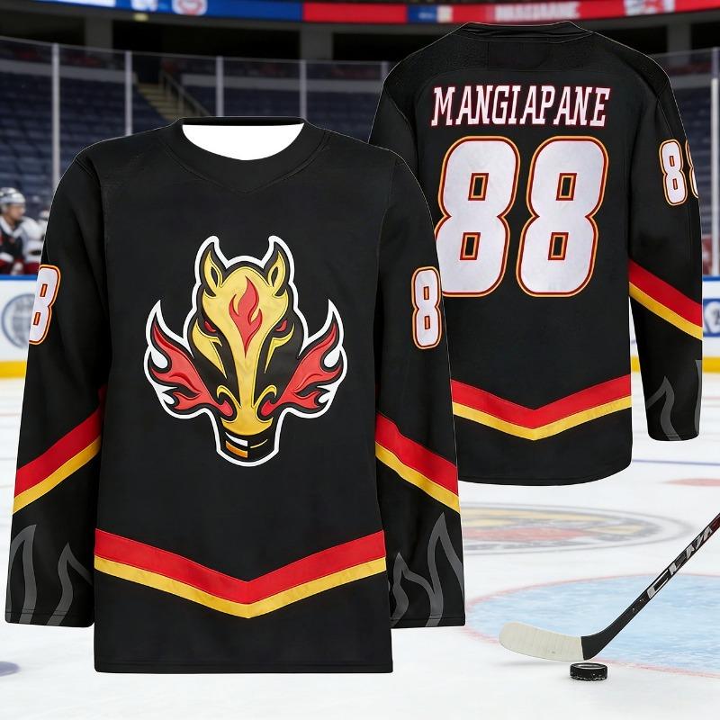 New Model Chicago Men's Ice Hockey Sport Shirt - Blaze Fan - 3D Print - Breathable - Quick-Drying - Long Sleeve Kids