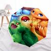 Vzor Pokémon, automatický skládací deštník, přenosný a skládací design, 8 žeber, vánoční nebo narozeninový dárek.