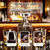 750ml Großer Whiskey-Karaffe mit luftdichtem Klarsichtglasdeckel, Hergestellt aus bleifreiem Glas - Für Whiskey, Brandy, Wein und Wodka (ZU)