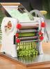 Compact Household Manual Noodle & Pasta Maker with Dumpling Wrapper Roller and Hand Crank, Stainless Steel