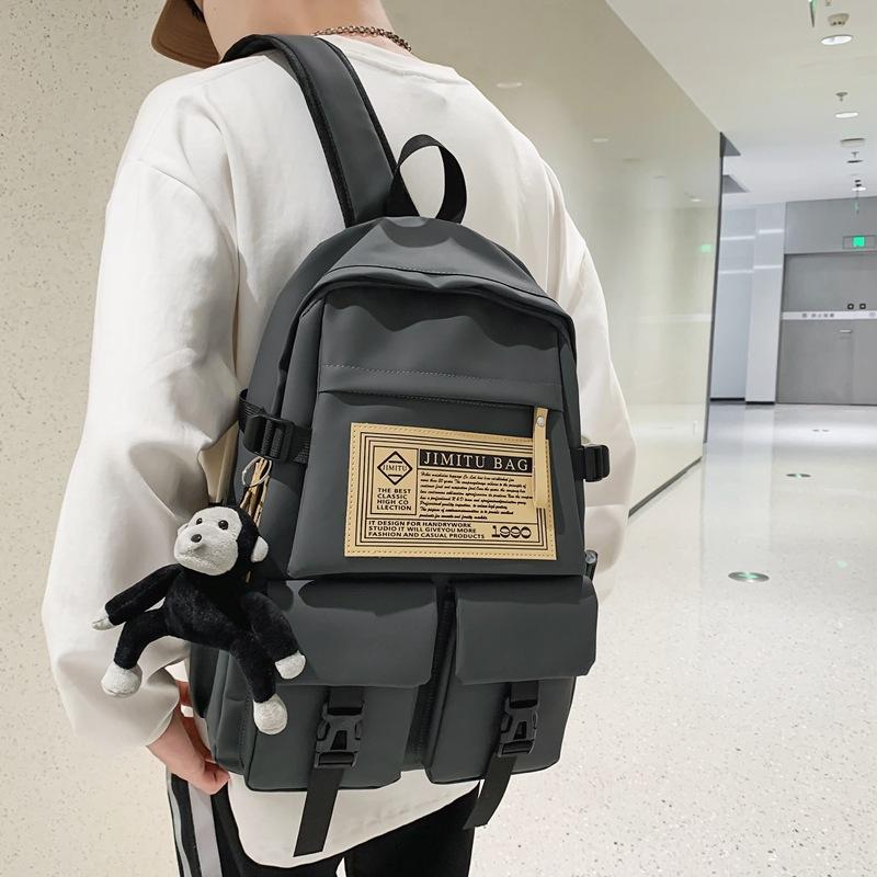 Schoolbag schoolbag female college student high school junior high school student travel waterproof backpack trendy brand male large capacity