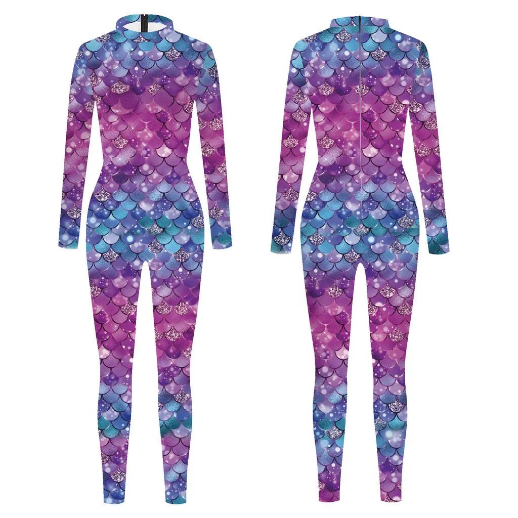 3D Digitaltryck Scenföreställningskostymer Vuxna Halloween-evenemang Karneval Temafest Cosplay-dräkt Låtsasspel Jumpsuit