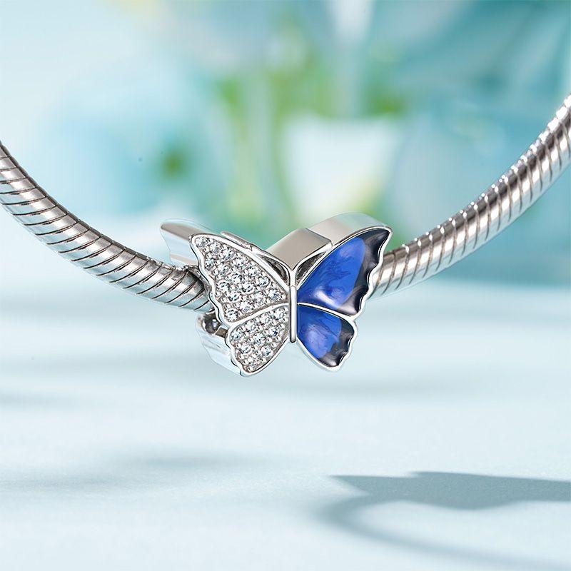 Original Early Spring Butterfly Charms Pendant Copper Fit Bracelet Trinket Necklace For Women Jewelry Making Party Gift