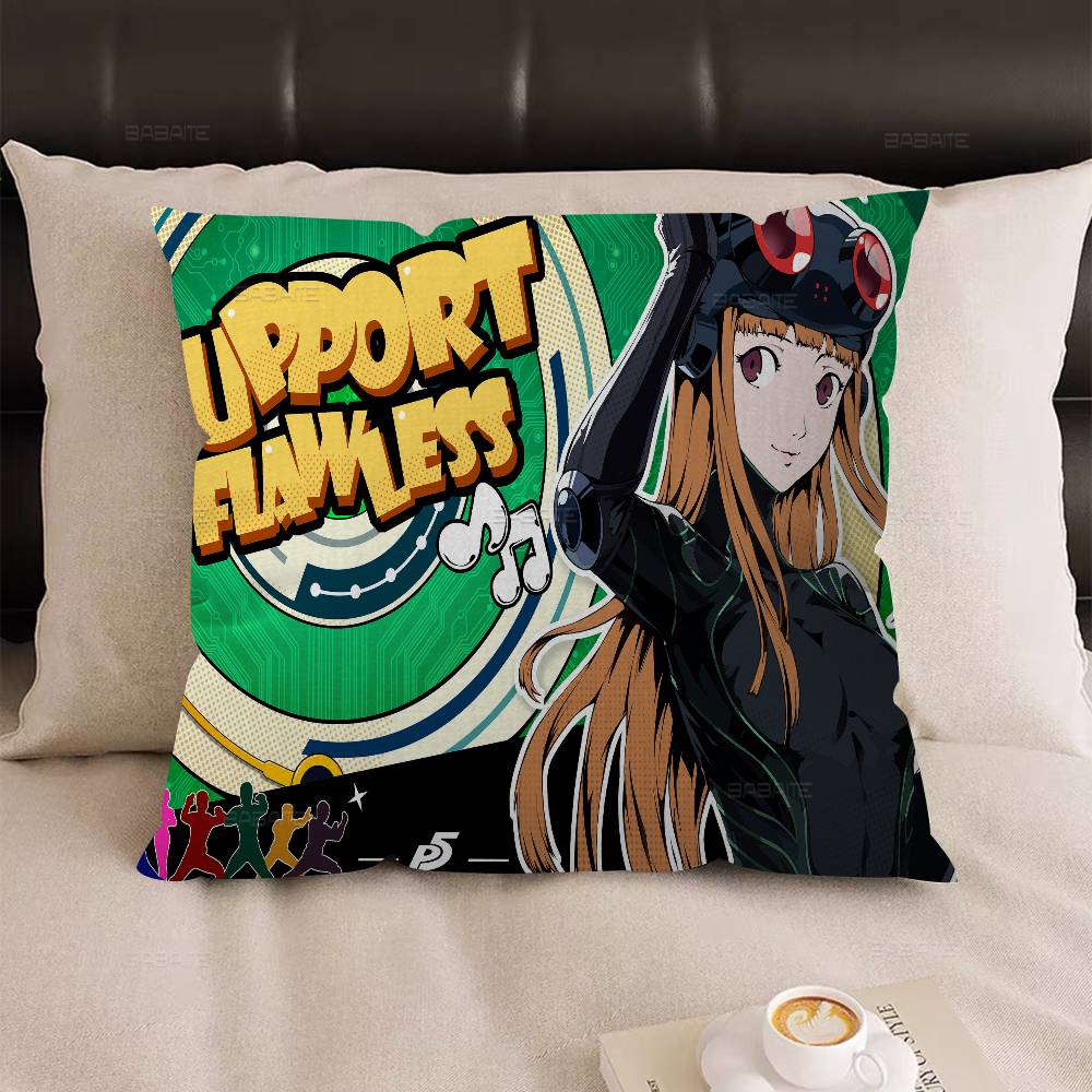 

Anime P-Personas Games 5 Pillowcase Toon Gift Cushion Cover Bedroom Home Sofa Chair Seat Decor Pillow Case 12x12Inch