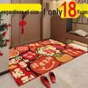 Year of the Snake Non-Slip Red Entrance Floor Mat for New Home