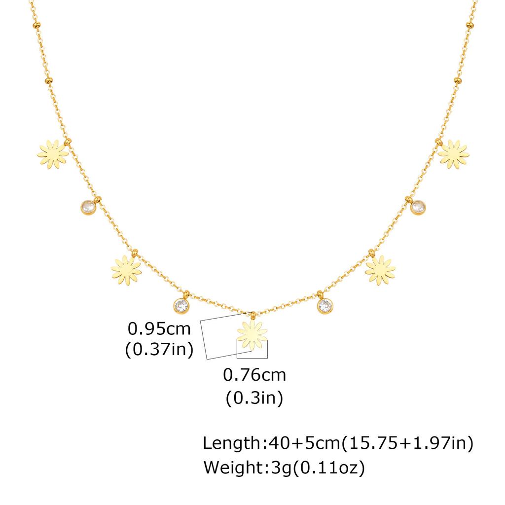 Wind Lady Stainless Steel Quadruple Butterfly Heart Cross Zircon Y Necklace Nc-2416