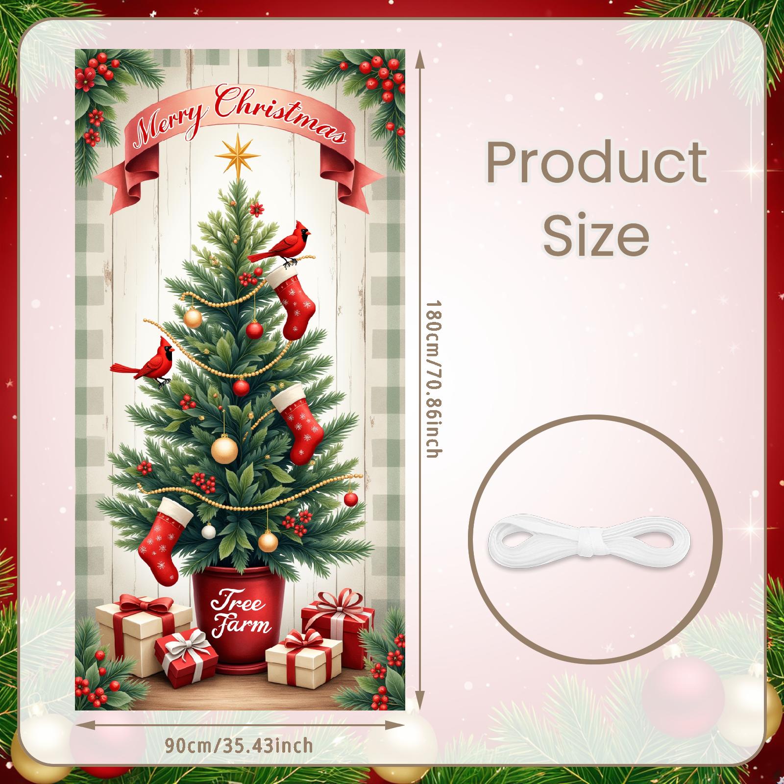 

Festive Banner Festive Elements Holiday Decoration Christmas Tree Decor Gift Decor Winter Banner For Winter Festival Holiday