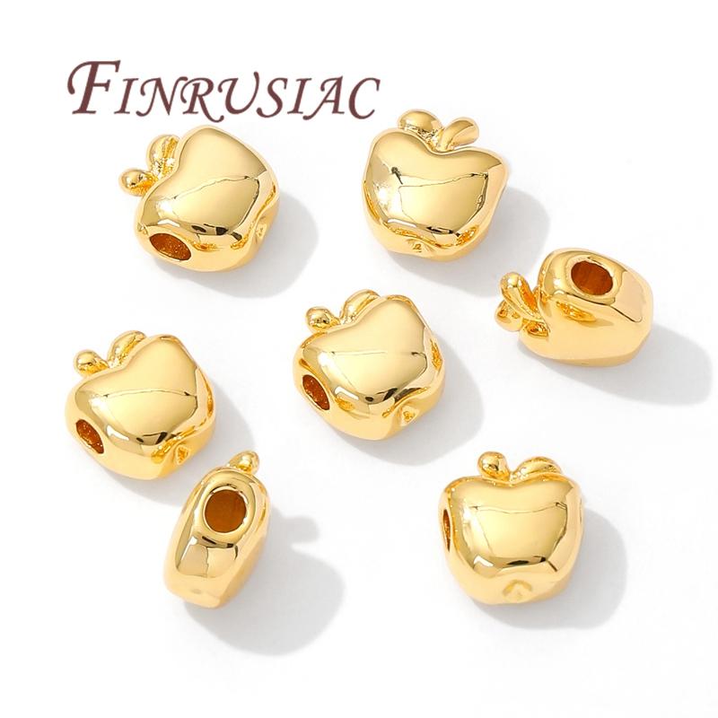 11mm*9mm Apple beads Spacer Beads 18K Gold Plated Bracelets Beads Jewelry Accessories,Beads Separators