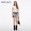 MISS SIXTY 2025 Autumn Patchwork Distressed Denim Mini Skirt