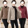 Mom's Autumn/Winter Lapel Cotton Jacket - Short, Thin Outerwear for Middle-Aged & Young