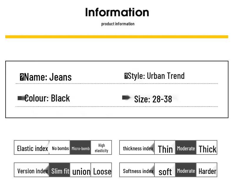 Jie Leinuo Men's Trendy Retro Washed Slim Fit Skinny Jeans