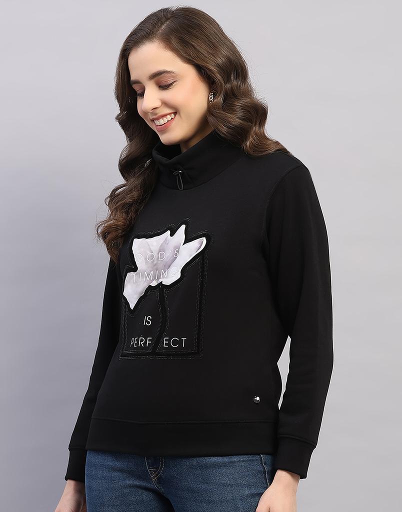 MONTE CARLO Women's High Neck Full Sleeve Sweatshirt