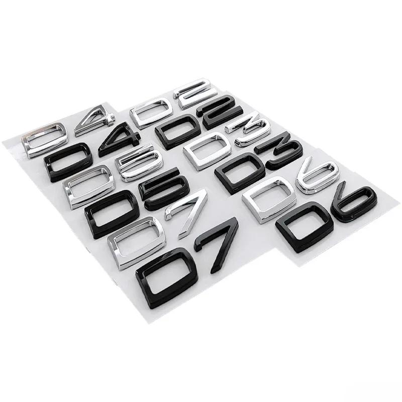 3D Car ABS Rear Trunk Badge Emblem Sticker for Volvo D2 D3 D4 D5 D6 D7 Logo V40 S40 S60 S70 S80 V50 Exterior Accessories