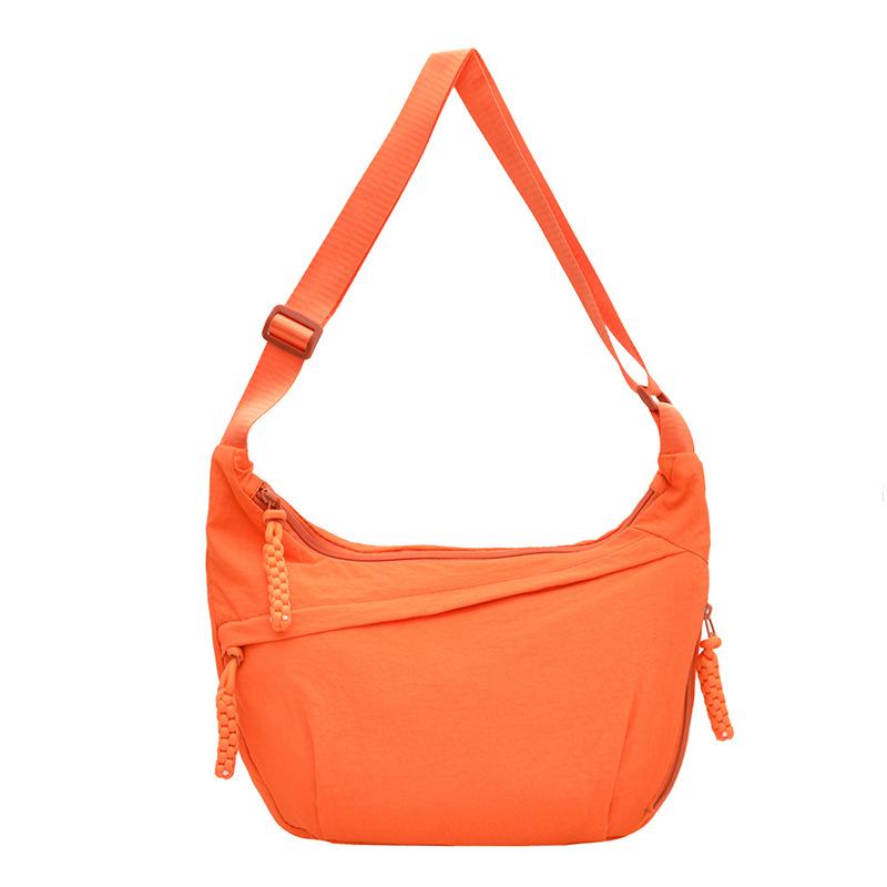 Borsa a tracolla da donna in nylon di grande capacità, borsa a spalla casual multifunzionale, borsa a sacchetto semplice per uso quotidiano, borsa per il pendolarismo
