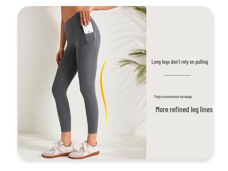 Women's Butt Lifting Yoga Pants with Side Pockets - Outdoor Fitness Leggings