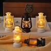 Dollhouse Small Led Retro Glowing Pony Lantern Simulation Cande Light Night Light  Dolls Miniature Oil Light Lamp Household Decoration Plaything