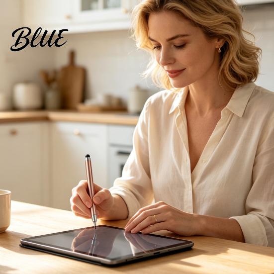Stilo ad Alta Sensibilità Penna a Doppia Punta per Touchscreen Punta a Disco e in Silicone 2-in-1 Penna Touch Universale per Tablet Capacitivo Tavoli Telefoni
