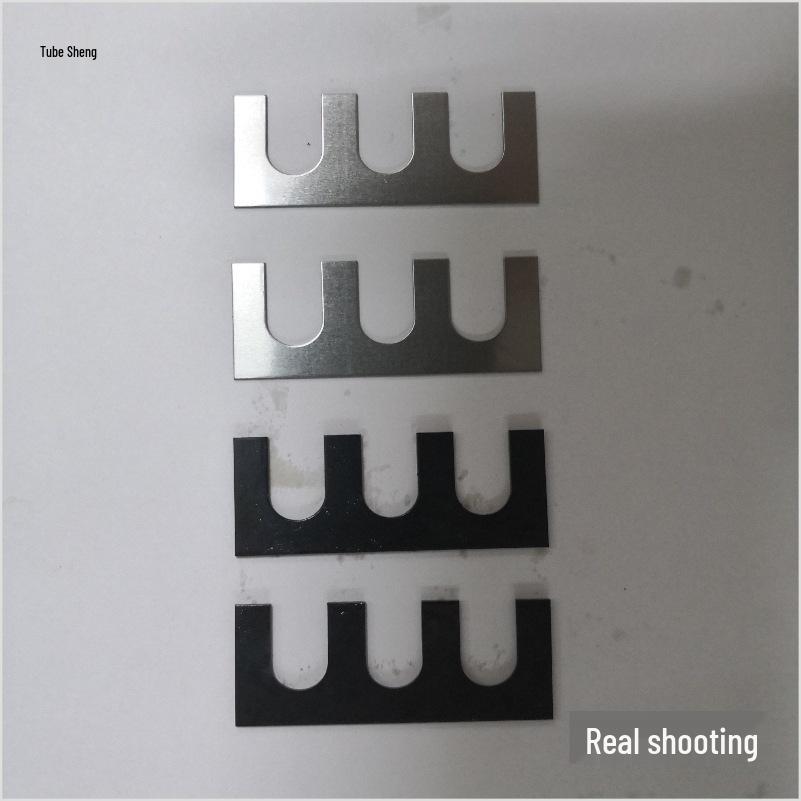 Type E Blackened Flat Shim for 3-Hole Welding Fixture Adjustment and Inspection