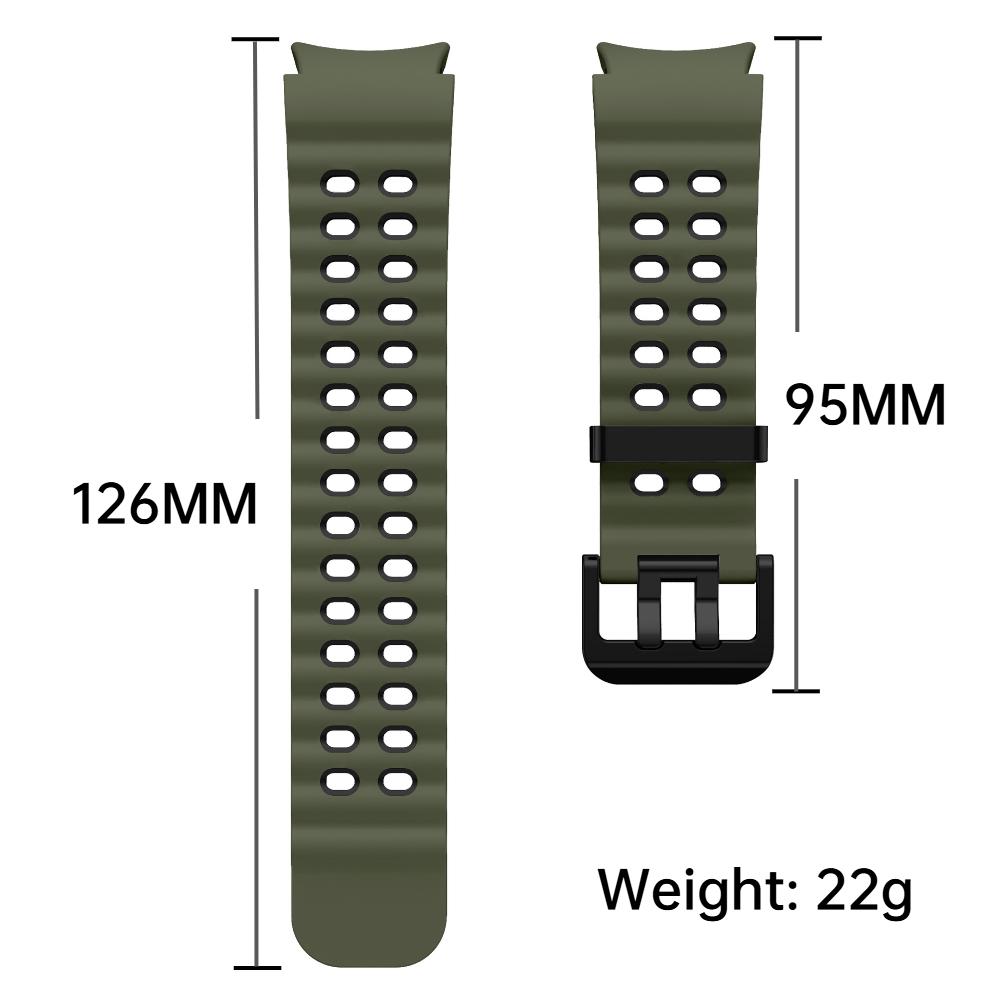 Marin Sport Tvåfärgat Band För Samsung Galaxy Watch 7 6 5 Pro 4 FE 40mm 44mm Silikonrem Utan Mellanrum Galaxy 4 6 Classic 5Pro Band