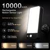 Rechargeable Motion Sensor Outdoor Wall Light, 10000mAh 1 Pack | 3 Modes 3 CCT Dimmable with Remote, IP65 Waterproof Security Lamp for Porch, Patio,
