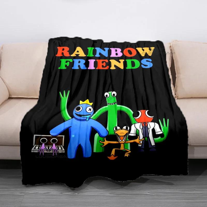 Popular Cartoon Rainbow Game Patterns Blanket Fashion Flannel Blanket Cosy Lazy Couch Cover Blanket Super Soft Sheet Mattresses