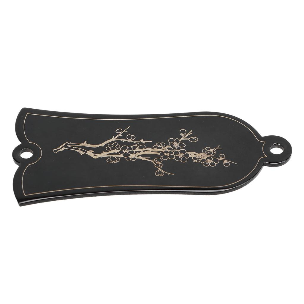 Guitar Truss Rod Cover Decorative Iron Black Plum Blossom Pattern Bell Shape 2 Holes Electric Guitar Parts