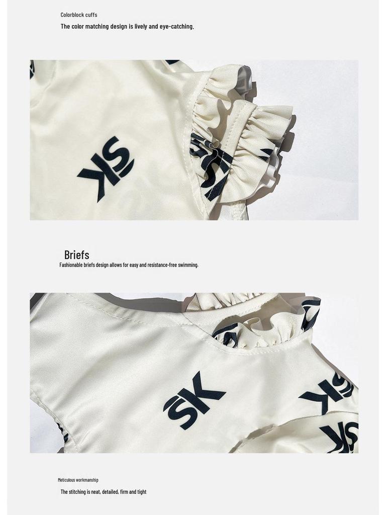 Kids' Korean Long-Sleeve Quick-Dry Sunscreen Swimsuit - Stylish Unisex Swimwear