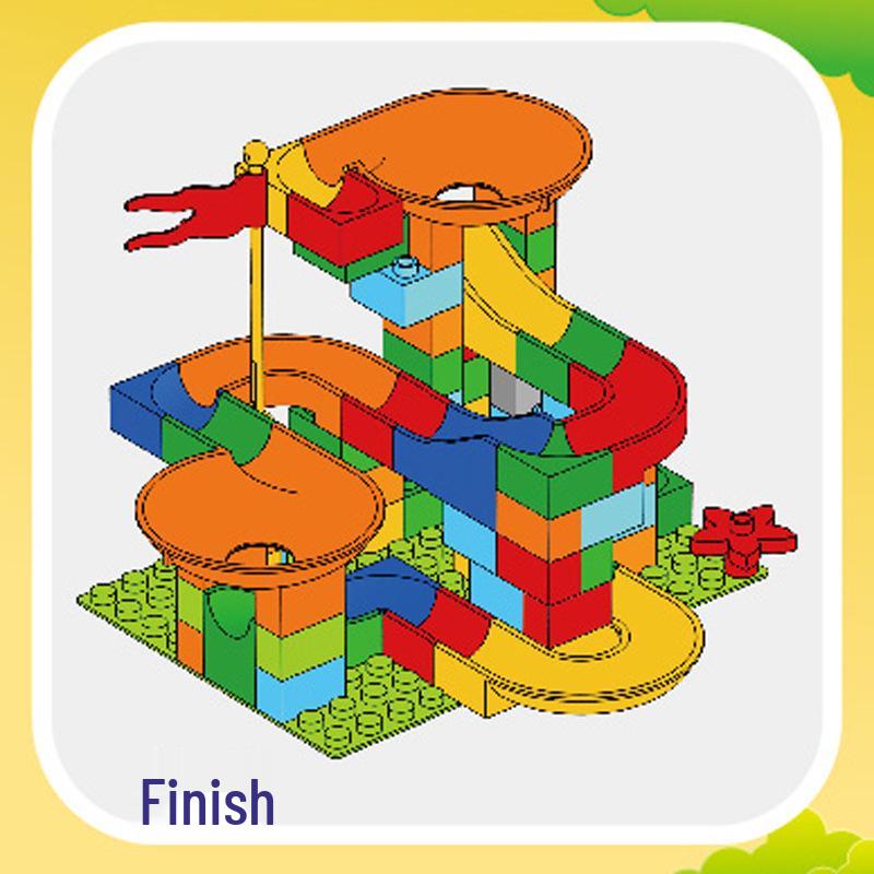 LEGO Duplo-Compatible Marble Run Educational Toy Set - 74 Pieces