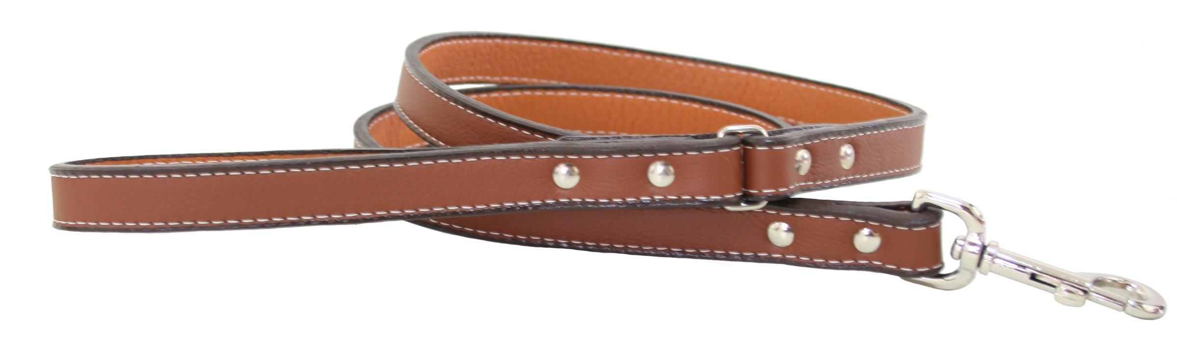

Auburn Leathercrafters Tuscany Dog x Brown Leash, Thickness 1.9cm Length 121.9cm,