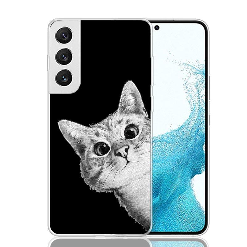 Cat Cute Kitten Cartoon Case Phone Cover for Samsung Galay Note 20 Ultra 10 Pro Lite 9 8 S10 Plus S9 S8 + S7 Edge Trend Fundas N