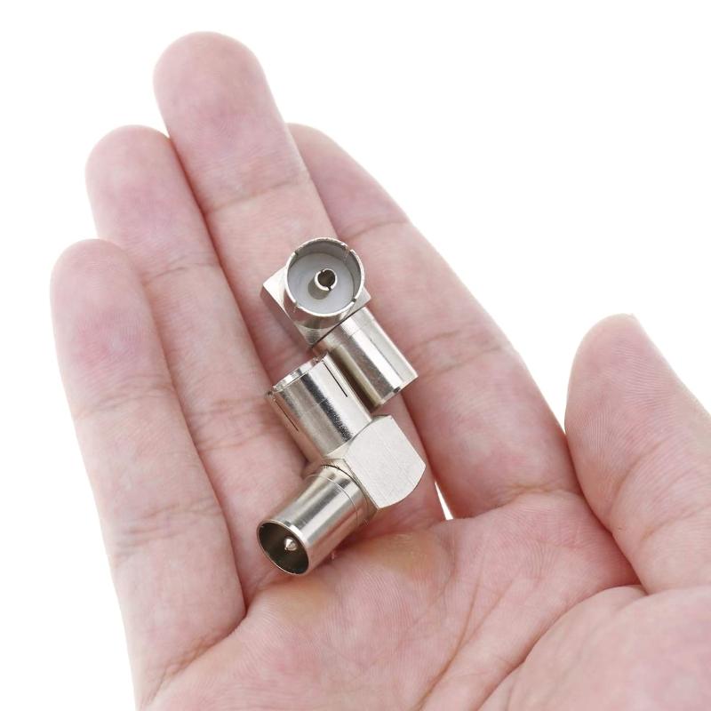 2Pieces 90 Degree TV Aerial Cable Connector RF Coaxial F Female Socket Right Angled To TV Male Plug Coaxial Connectors
