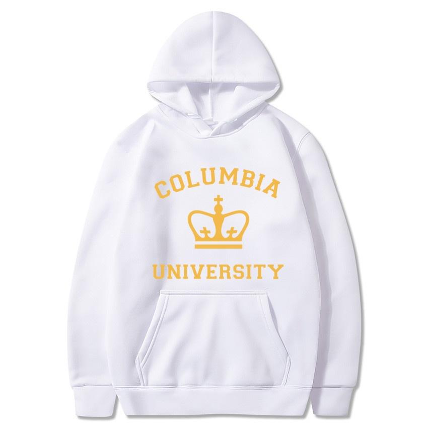 Autumn/Winter Columbia University Printed Solid Color Hoodie Classic Top Daily Casual Hoodie Warm Street Long Sleeve Sweatshirt
