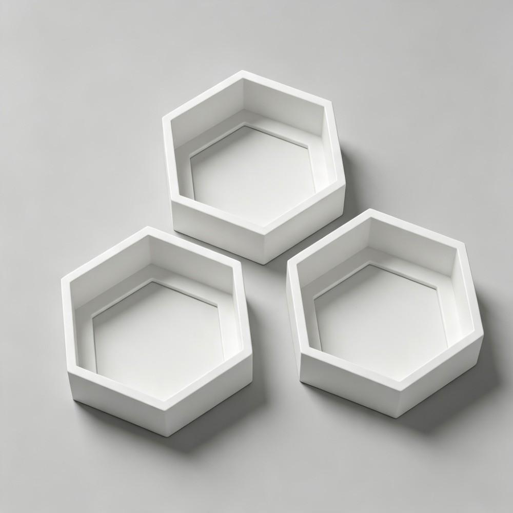 3PCS Wall-Mounted Wall Hanging Rack Small Geometric Storage Rack Indoor Use