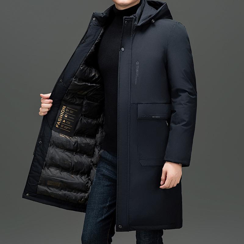 Men High End Long Thicken Winter Brand Casual Fashion Hooded Parka Jacket Heavy Windbreaker Outdoor Windproof Coats Outerwear