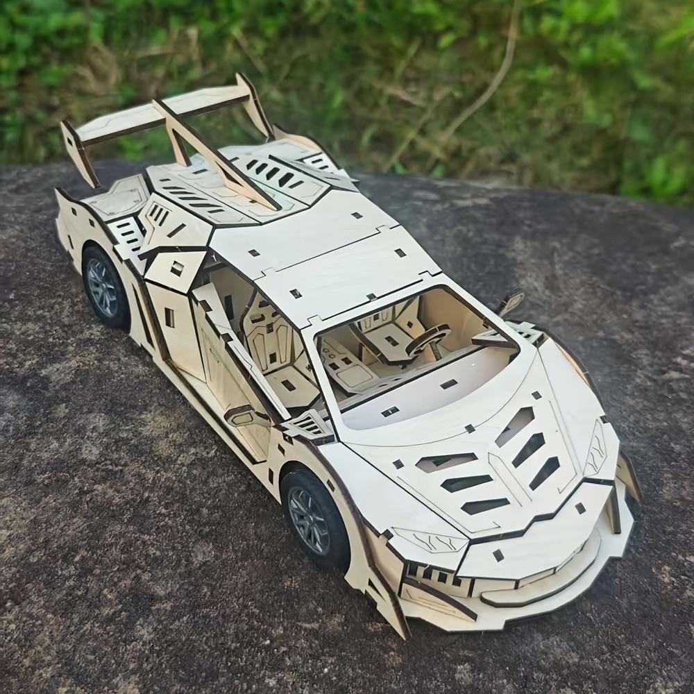 3D Wooden Puzzle Racing Cars for Adults DIY Mechanical Model Car Kits Toys for Adults Birthday Gift for Boys Men Home Decor